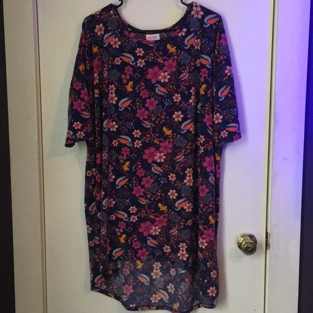 Lula Roe XL Irma with Flowers and Birds